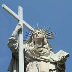 Fototapeta premium Allegory of Faith by Santo Varni, Cemetery of Staglieno, Genoa