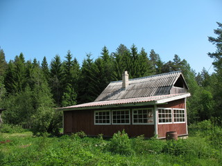 Fototapeta na wymiar Cottage in the country. Summer. Karelian isthmus