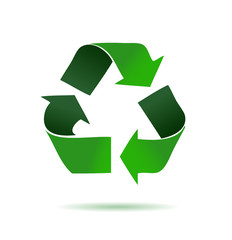 Obraz premium Green recycling logo