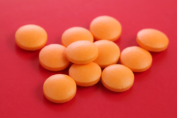 Fototapeta na wymiar Orange Pills