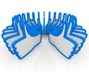 Many Thumbs Indicate Widespread Approval and Popularity