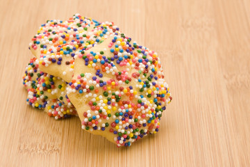 Butter Cookies Decorated with Sprinkles