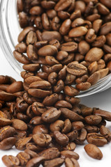 Spilled coffee beans