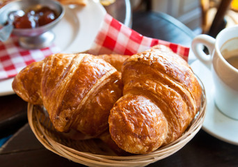 Breakfast with coffee