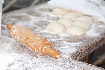 Making bread dough, wheat, flour