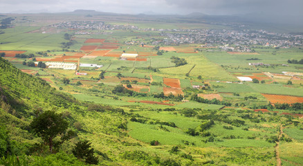 Fototapeta na wymiar Panoramiczny widok z Le Pouce Mountain, Saint Pierre, Mauritius
