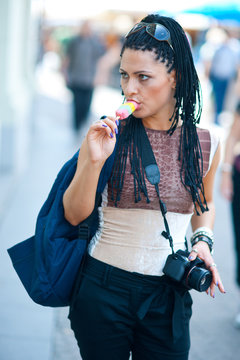 Woman With Ice Cream