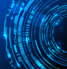 Abstract technology circles vector background