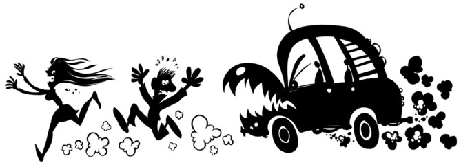 Horror car incident.