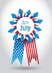 4th July Vector Ribbon