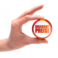 Discount Preis! Button, Icon