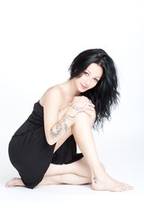 Naklejka premium Tattoo Girl