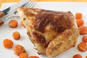 fried chicken with carrot