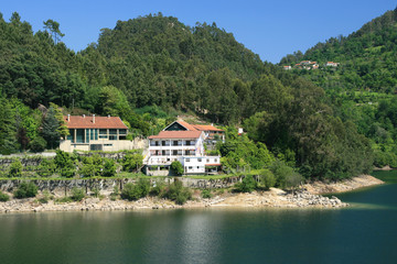 view on houses close to the river