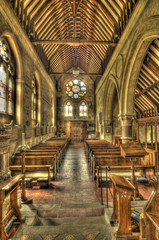 Fototapeta na wymiar Wewnątrz Selsley Kościoła
