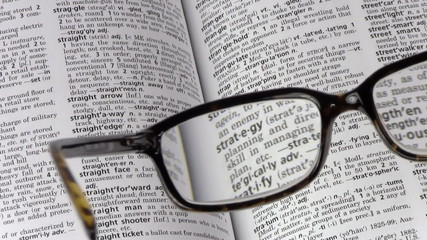 Dictionary terms STRATEGY glasses - HD
