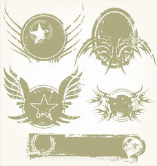 Grunge Banners Set
