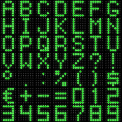 3D dot-matrix font with reflection