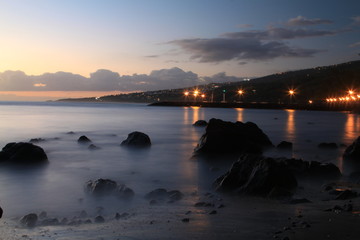 Fototapeta premium Saint-Leu à la nuit tombante