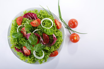 Salat Teller angerichtet