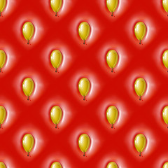 Pink (red) strawberry seamless pattern