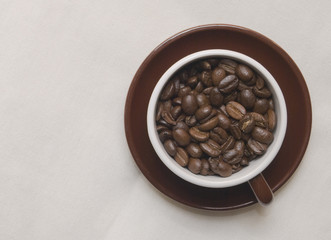 mug with coffee beans