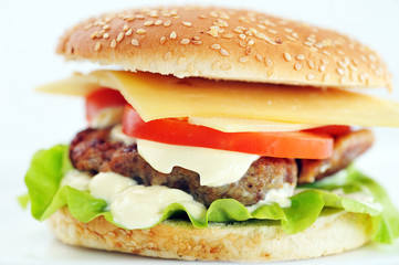 hamburger with cutlet