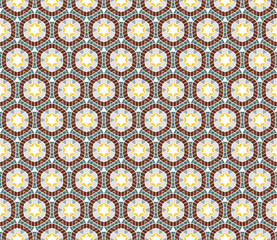 Pattern (seamless) with stars and circles