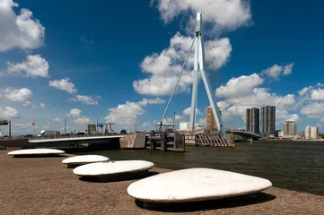 Crédence de cuisine en verre imprimé Pont Érasme Erasmus bridge in Rotterdam
