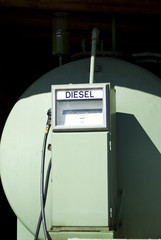 Tankstelle mit Zapfsäule zum Tanken