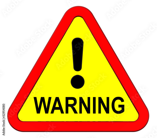 "Warning sign isolated on white" Stockfotos und lizenzfreie Bilder auf ...