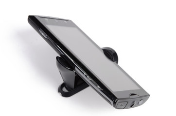 phone on holder