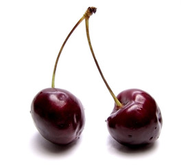 Two cherries - a sweet kiss, две вишенки - сладк