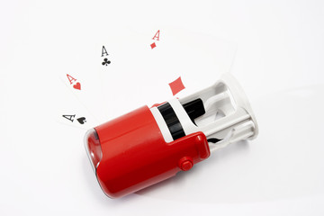 stamp with playing cards