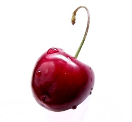 Sweet cherry on white background, сладкая вишенка