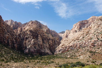 Desert Mountains Rising into Blue Sky