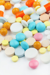 Colorful tablets with capsules
