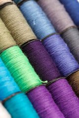 bobbins of lurex thread