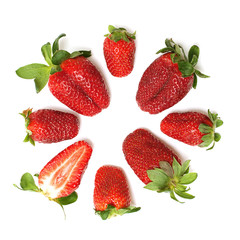 strawberries arranged as a star