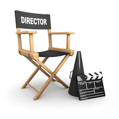 3d The film directors chair is empty - 32967862