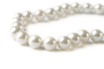 Pearl on white background