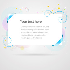 Fresh summer banner card template background in vector