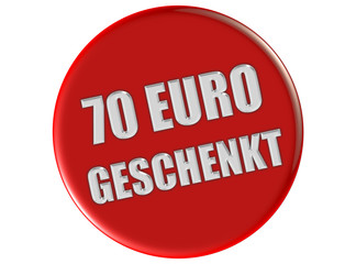 Button rot rund /0 EURO GESCHENKT