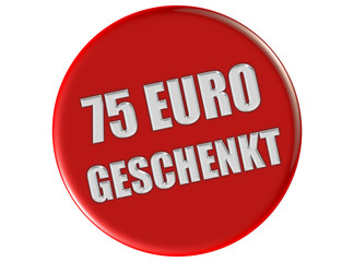 Button rot rund 75 EURO GESCHENKT
