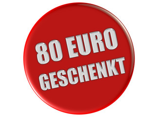 Button rot rund 80 EURO GESCHENKT