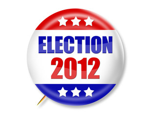 Election 2012 3-D Button