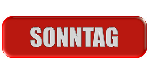 Button rot Ecken rund SONNTAG