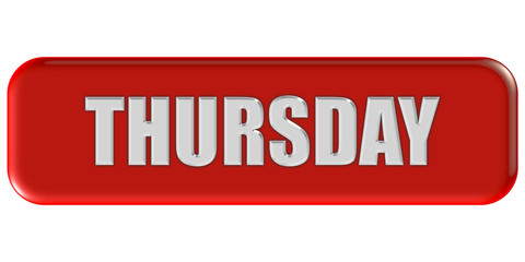 Button rot Ecken rund THURSDAY