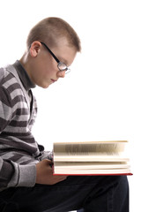 profile of young reading teenager