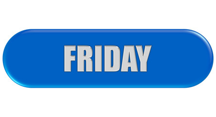 Button blau Seiten rund FRIDAY